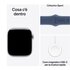Apple Watch Series 10 Serie 10 GPS 42mm Cassa in Alluminio Color Argento con Denim Sport Band - S/M