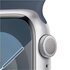 Apple Watch Series 9 GPS Cassa 41mm in Alluminio Argento con Cinturino Sport Blu Tempesta - M/L