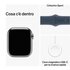 Apple Watch Series 9 GPS + Cellular Cassa 41mm in Acciaio inossidabile con Cinturino Sport Blu Tempesta - S/M