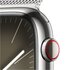 Apple Watch Series 9 GPS + Cellular Cassa 45mm in Acciaio inossidabile Argento con Cinturino Sport Loop Milanese