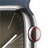 Apple Watch Series 9 GPS + Cellular Cassa 45mm in Acciaio inossidabile con Cinturino Sport Blu Tempesta - S/M