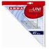 Arda Squadra 45° 30 cm Linea Uni Polistirolo Trasparente
