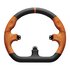 Asetek SimSports Asetek Closed D Orange Leather Rim Volante da corsa