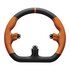 Asetek SimSports Asetek Closed D Orange Leather Rim Volante da corsa
