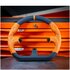 Asetek SimSports Asetek Closed D Orange Leather Rim Volante da corsa
