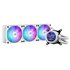 Asus ROG Strix LC III 360 ARGB dissipatore a liquido per CPU all-in-one con blocco dell'acqua ruotabile a 360°, pompa Asetek V2 di 7a generazione, ventole ARGB ROG Premium, Aura Sync, Bianco