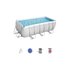 Bestway Piscina POWER STEEL Rettangolare Accessoriata 4,12 x 2,01 x 1,22 m Grigio