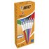 Bic 4 Colours Shine Nero, Blu, Verde, Rosso Medio 12 pezzi