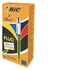 Bic 4Colours Fluo Penna retrattile a clip Nero, Blu, Rosso, Giallo 12 pezzi