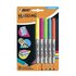 Bic 968410 evidenziatore 5 pz Punta conica Blu, Verde, Arancione, Rosa, Giallo