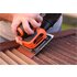 Black & Decker KA401LA Levigatrice orbitale 14000 Giri/min Nero, Arancione