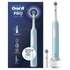 Braun Oral-B Spazzolino Elettrico Ricaricabile Series 1 Blu con 2 Testine di Ricambio, 1 Spazzolino