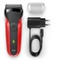 Braun Series 3 300s rasoio elettrico Trimmer Rosso