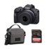Canon EOS R100 + RF-S 18-45mm f/4.5-6.3 IS STM + SD Extreme Pro 32GB HC V30, U3, UHS I, C10 - 100MB/s lettura, 90MB/s scrittura + Skyline V2 Corredo 7 Nero