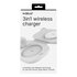 CELLY MAGPOCKET3IN1WH Caricabatterie per dispositivi mobili Cuffie, Smartphone, Orologio intelligente Bianco USB Carica wireless Ricarica rapida Interno