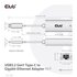 Club3D CAC-1519 adattatore per inversione del genere dei cavi USB-C RJ-45 Bianco