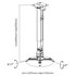 CONCEPTRONIC Equip 650703 supporto per proiettore Parete Bianco