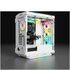 Corsair iCUE 5000T RGB Tempered Glass Mid-Tower Smart Case, White Scatola aperta Confezione originale aperta DIFETTO NELLA CHIUSURA PANNELLO POSTERIORE