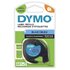 Dymo LT in Plastica Nero su Blu 12 mm x 4 m