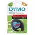 Dymo LT in Plastica Nero su Rosso 12 mm x 4 m