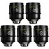 DZOFILM Set ARLES Prime FF/VV 25/35/50/75/100mm Scala Metrica