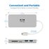 EATON Tripp Lite U442-DOCK11-S replicatore di porte e docking station per laptop USB 3.2 Gen 2 (3.1 Gen 2) Type-C Argento