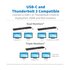 EATON Tripp Lite U442-DOCK7D-B replicatore di porte e docking station per laptop Cablato USB 3.2 Gen 1 (3.1 Gen 1) Type-C Nero