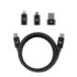 Edizard Cavo di ricarica magnetico antigroviglio da 240 W, da USB-C a USB-C, 48 V/5 A, a spirale piatta 1MT