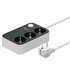 Energizer EPB2500W01EU prolunghe e multiple 2 m 3 presa(e) AC Interno Bianco, Nero