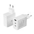 EWENT Caricabatterie rapido USB-C 3 porte 65W per laptop, MacBook, smartphone, tablet, iPhone