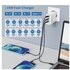 EWENT Caricabatterie rapido USB-C 3 porte 65W per laptop, MacBook, smartphone, tablet, iPhone