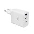 EWENT Caricabatterie rapido USB-C 3 porte 65W per laptop, MacBook, smartphone, tablet, iPhone