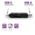 EWENT EW1075 lettore di schede Nero USB 3.0 (3.1 Gen 1) Type-A/Type-C