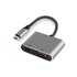 EWENT EW9700 cavo e adattatore video 0,15 m USB tipo-C HDMI + VGA (D-Sub) Nero, Argento