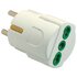 FANTON 81090 adattatore per presa di corrente Tipo E/F ibrido Tipo L (IT) Bianco