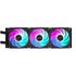 GigaByte AORUS WATERFORCE X II 360 AIO - 3x ventole ARGB da 120 mm, LCD a colori, DAISY-CHAIN, compatibile con Intel LGA 1851 e AMD AM5
