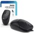 Hamlet Mouse USB 1000 DPI 2 Tasti + Scroll black Cavo 1 8mt. USB-A + USB-C adapter