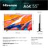 HISENSE TV LED Ultra HD 4K 55” 55A6K Smart TV, Wifi, HDR Dolby Vision, AirPlay 2