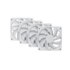 Hyte FAN CASE FA12 PWM FAN 4 PACK 4x 120*120*25mm WHT