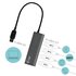 I-TEC Metal U3HUB448 Hub di interfaccia USB 3.2 Gen 1 Type-A 5000 Mbit/s Grigio