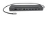 I-TEC Metal USB-C Ergonomic 4K 3x Display Docking Station + Power Delivery 85 W