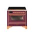 Ilve MI096NE3/BUP cucina Cucina freestanding Elettrico Piano cottura a induzione Rosso A+