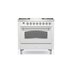 Ilve P09FDNE3/WHC cucina Cucina freestanding Elettrico Gas Bianco A+