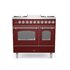 Ilve PD09FNE3/BUC cucina Cucina freestanding Elettrico Gas Borgogna A+