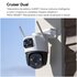 Imou Crusier DUAL 6MP (3MP+3MP) Telecamera Wi-Fi Esterno Doppio Obiettivo, 360°PTZ Videocamera Sorveglianza Esterno con Visione Notturna a Colori, Rilevamento Umano/Veicoli, IP66, Tracciamento Intelligente, 2,4ghz