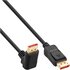 InLine Cavo DisplayPort 1.4, 8K4K, angolato verso l'alto, nero/oro, 2m