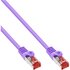 InLine Cavo patch Lan, S/FTP (PiMf), Cat.6, 250 MHz, PVC, CU, viola, 0,5m