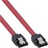InLine Cavo SATA III (6Gb/s), SATA a SATA, 0,5m, rosso, chiusura a scatto