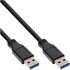 InLine Cavo USB 3.0 A maschio / A maschio, nero, 0,3m
