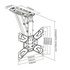ITB MB1028 supporto a soffitto per tv a schermo piatto 139,7 cm (55